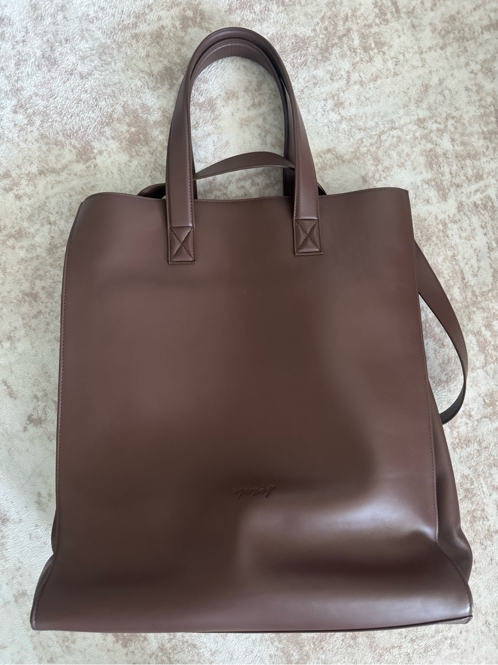 Minimalist MARSELL Brown Leather Tote Bag